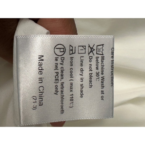 J. ING White Babydoll Mini Dress S Long Puff Sleeve Square Neck NWT Lined - Picture 5 of 13